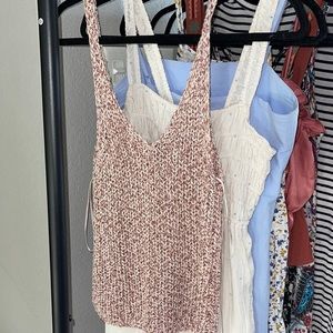 Knit beach v cut tank